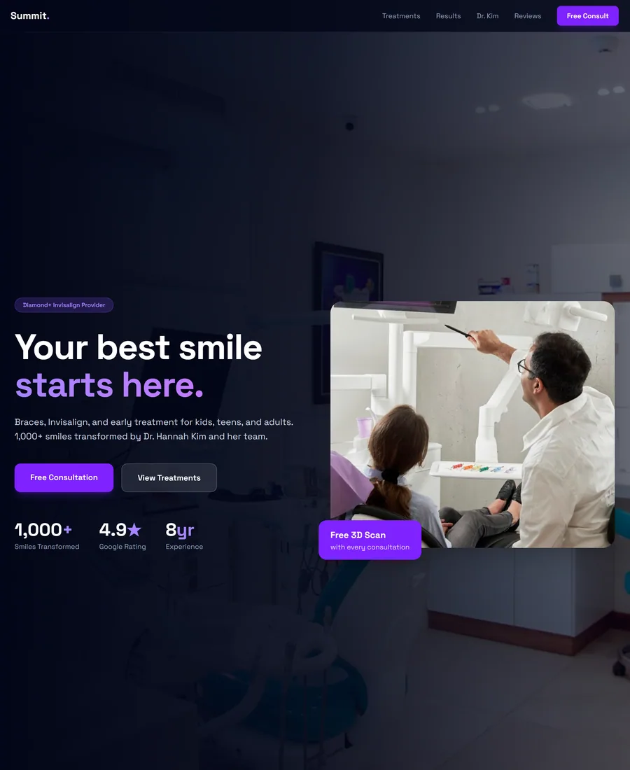 Summit — Dental & Medical website template
